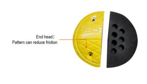 Speed hump end section price Malaysia – 50mm rubber end cap by Blue Box Sdn Bhd