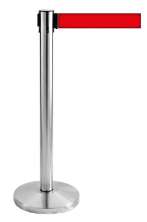 Q-Up Stand Malaysia stainless steel queue pole with red belt