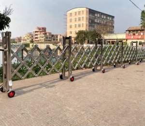 Stainless Steel Expandable Barrier Gate folded compact design