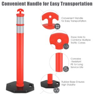 High-intensity reflective belt on traffic delineator post for night visibility Malaysia