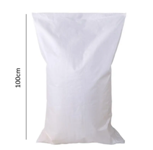 PP Woven Bag 60cm x 100cm – Size and dimension reference shot with measuring scale PP Woven Bag White – size and dimension reference shot with measuring scale