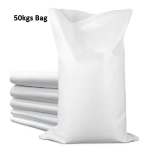 PP Woven Bag 60cm x 100cm – Bundle packaging shot showing 100pcs bundle strap PP Woven Bag White – bundle packaging shot showing 100pcs bundle strap