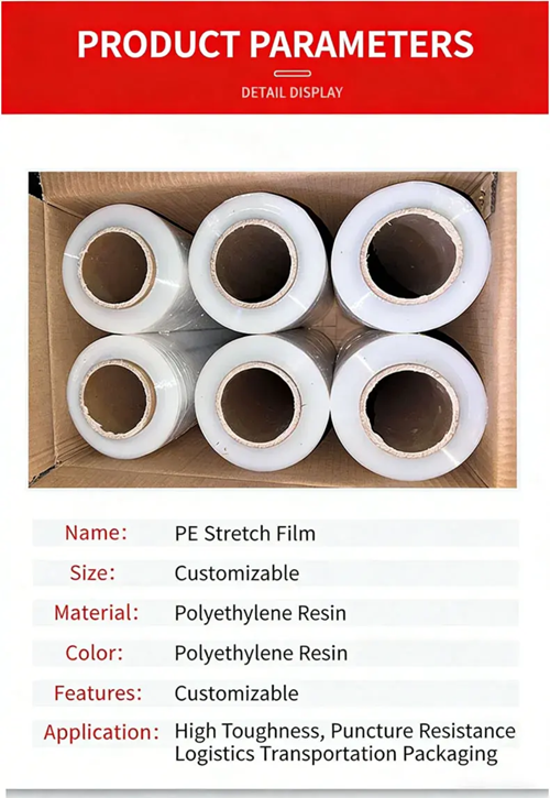 Hand Roll Stretch Film – roll dimension reference shot with measuring scale