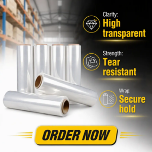 Hand Roll Stretch Film – box packaging shot showing 6 rolls per carton