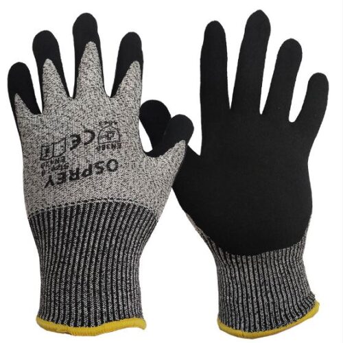 Osprey Black Nitrile Foam Cut Resistant Glove – Front-facing product shot of the glove pair on white background Osprey Cut Resistant Glove Malaysia