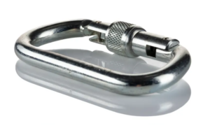 SK04K Aluminium Karabiner Hook – Auto-locking gate mechanism close-up (open position) Aluminium Karabiner Hook Malaysia