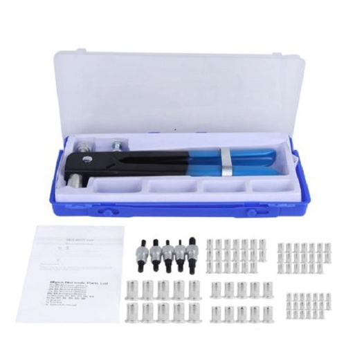 86pcs Rivet Nut Gun Kit M3-M8 – Full kit laid out on white background, gun with all accessories Rivet Nut Gun Malaysia