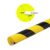 1m EVA Corner Protector Black Yellow – End view showing the 100mm profile and the 40 x 8mm opening EVA Corner Protector Malaysia