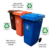 240L 3-in-1 Recycle Bin Set – Close-up of the three colours side by side Recycle Bin Malaysia